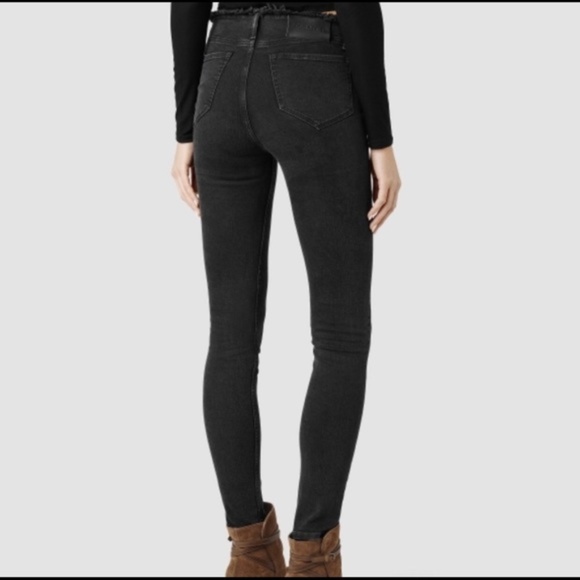 Saints Mast Fray Fit Black Skinny Jeans 